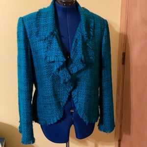 Hearts of Palm super cute turquoise jacket 53% polyester, 47% acrylic soft(OLCC)